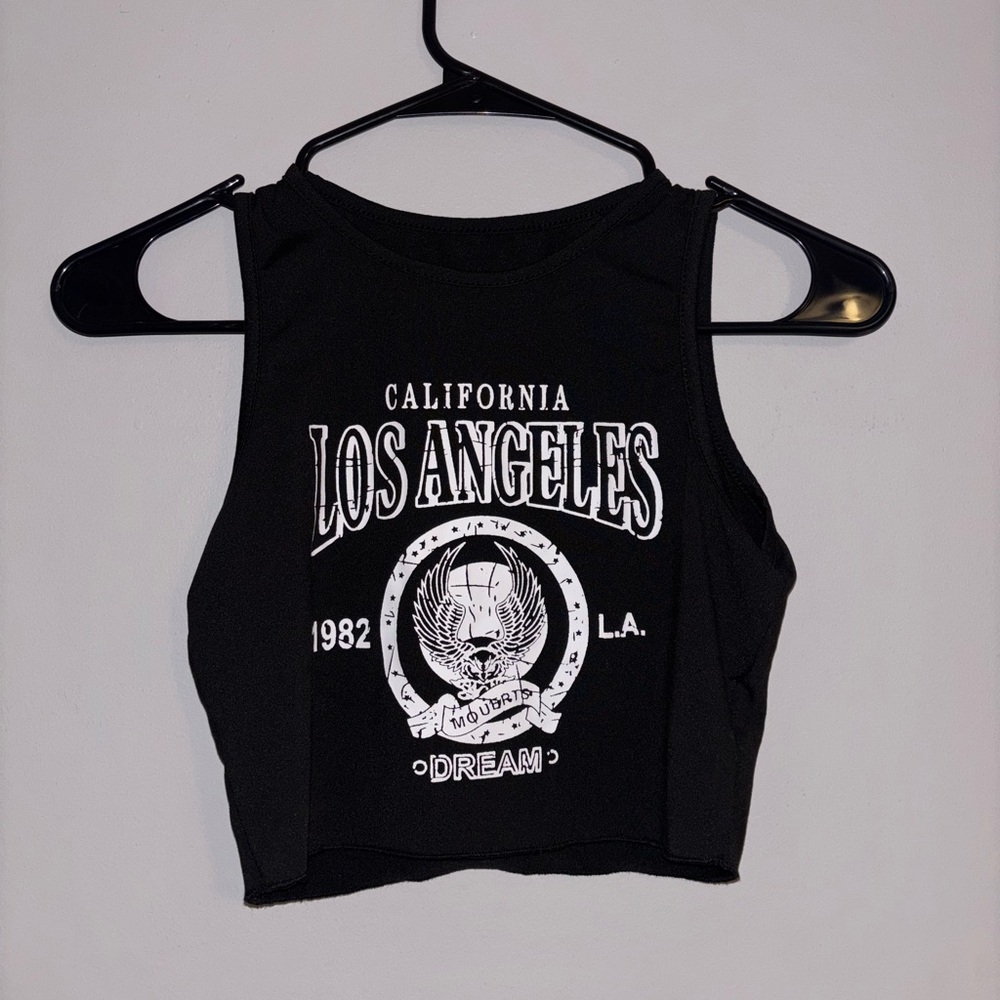 Black Tank Top/ Crop Top